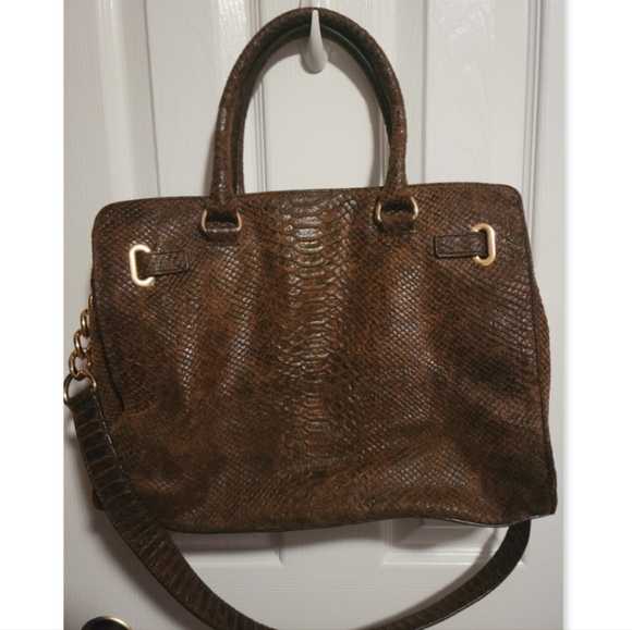 Michael Kors Python Snakeskin Chain Satchel Tote - Picture 3 of 13